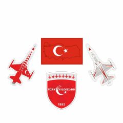 Türk Yıldızları 4'lü Magnet Seti
