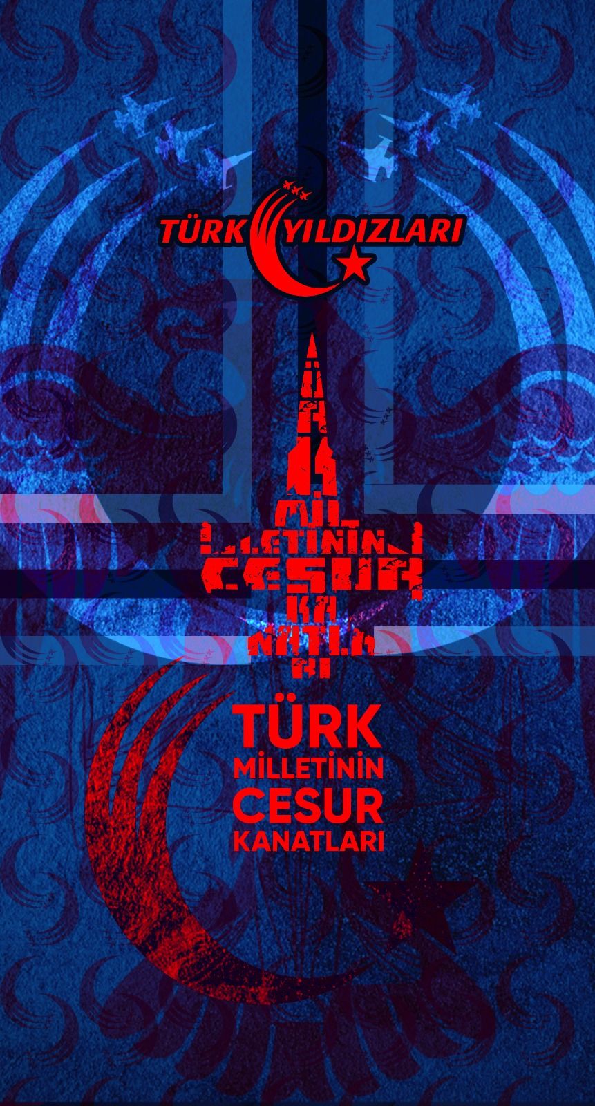 Türk Yıldızları Mavi-Kırmızı Cesur Kanatlar Bandana