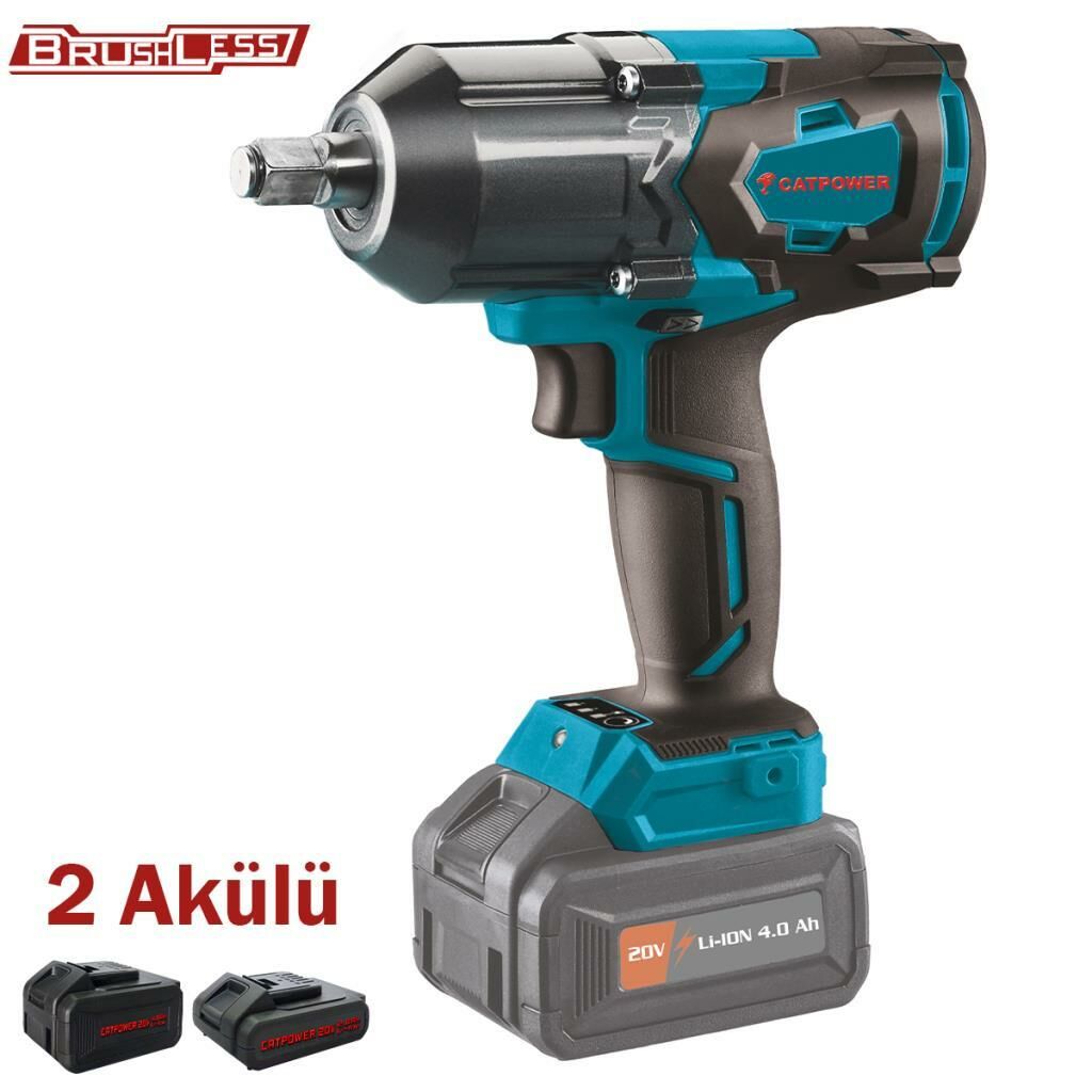 CATPOWER 4123 Kömürsüz Akülü Somun Sökme ve Sıkma 20V 2.0 - 4.0 Ah (2 Akülü)
