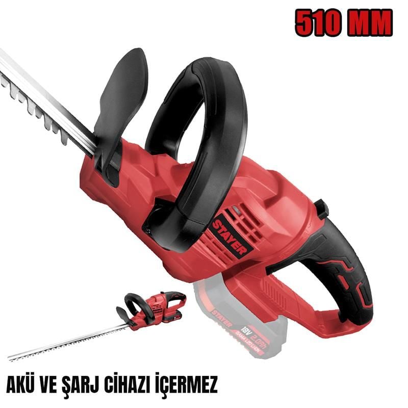 STAYER ROSEL20 Kömürsüz Akülü Çit Kesme 18V Li-ion 2.0Ah