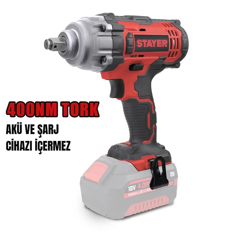 STAYER IWL20 Akülü Somun Sıkma 18V Li-ion 2.0Ah/4.0Ah/5.0Ah