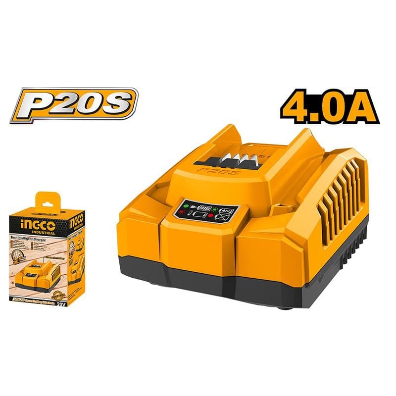 INGCO FCLI20411E Hızlı Akıllı Şarj Cihazı 20V 4.0Ah