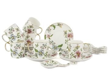 Florid 6lı Kahve Fincanı Seti 18 Parça 100cc