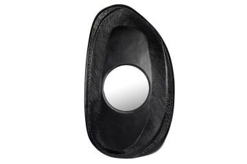 Siyah Oval Ayna 94x47x8cm