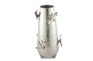 Gümüş Kuşlu Vazo 32cm