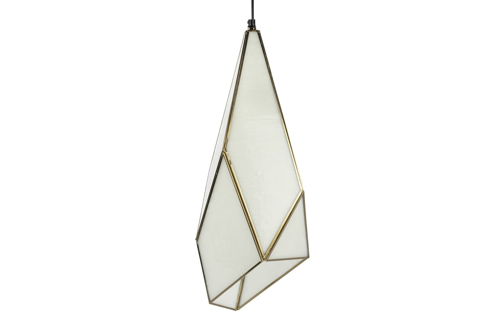 Pirinç Beyaz Avize 20x57cm