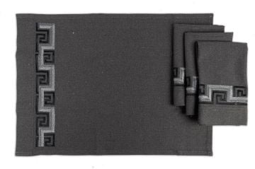 Greek El Havlusu Seti 4 lü Gri