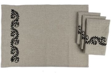 Olive El Havlusu Seti 4 lü Bej