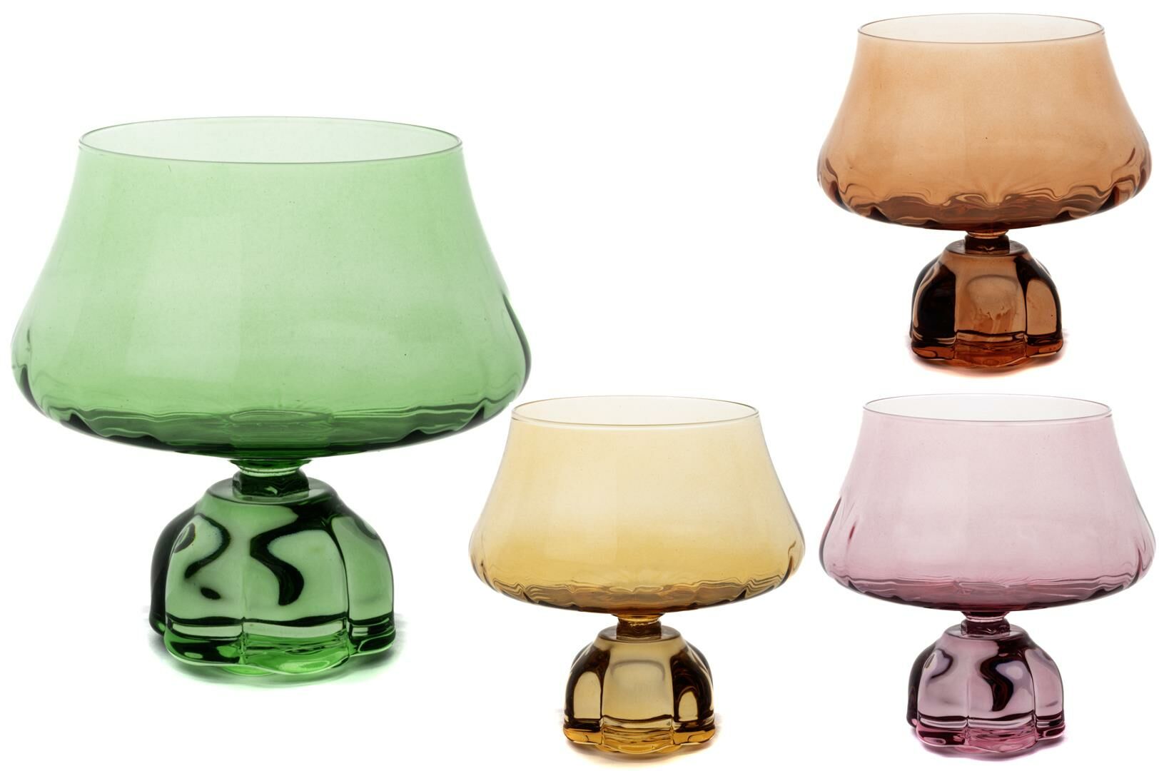 Rolly Ayaklı Renkli 4lü Kup 350ml