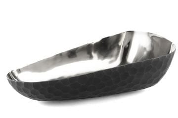 Gümüş Siyah Dekoratif  Kase 39x19x12cm