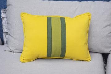 Sarı renk blok 35x50 yastık