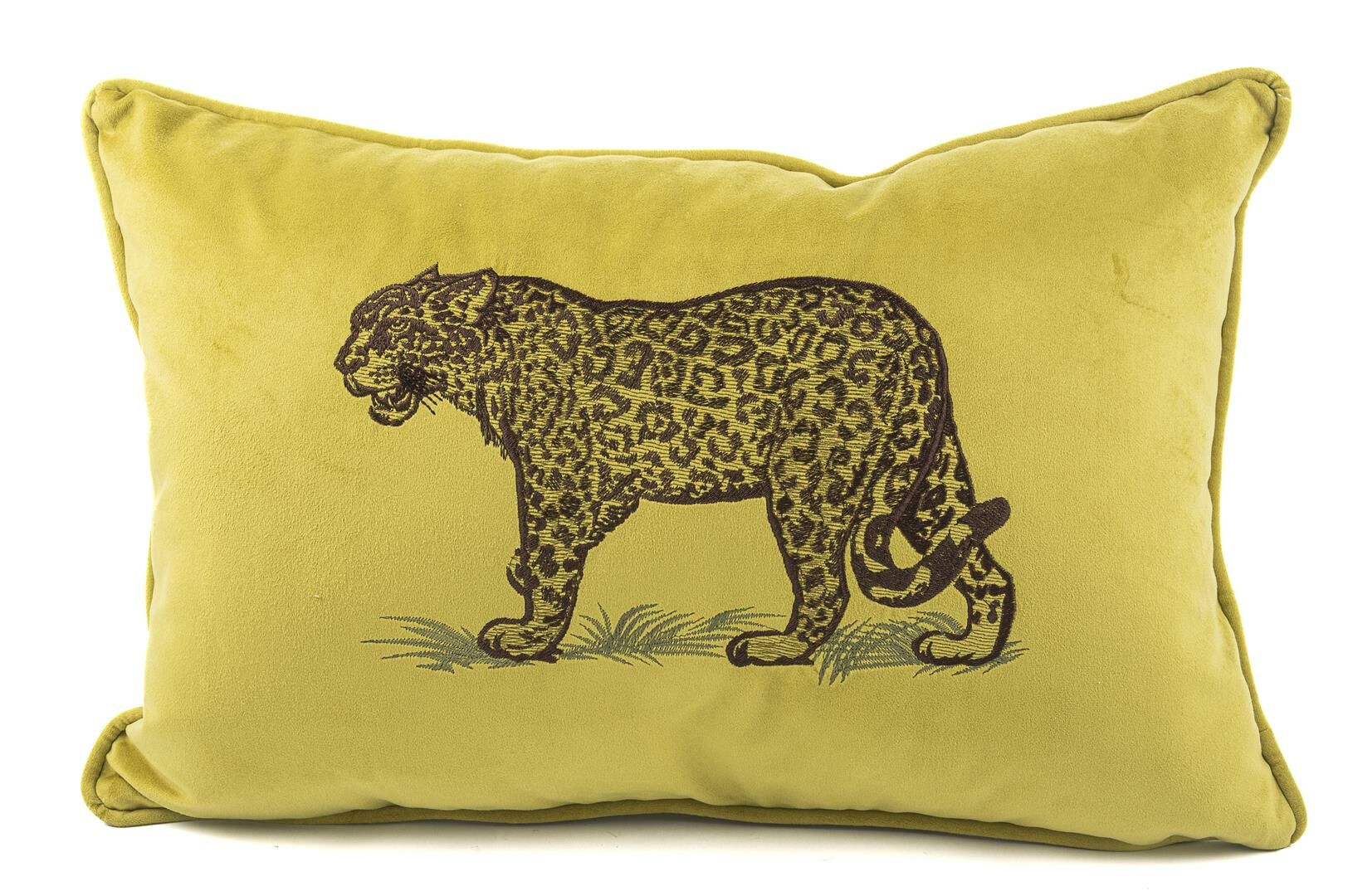 Leopar nakışlı lemoni 40x60 yastık