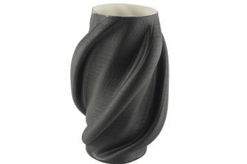 Siyah Porselen Vazo 42cm