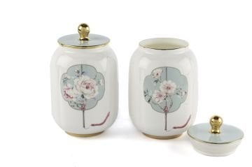 Rosita 2li Kapaklı Kavanoz 10x16cm