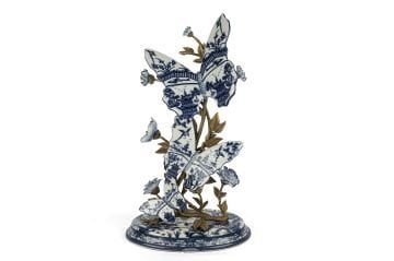 Mavi Dekoratif Kelebek Standı 25x45cm