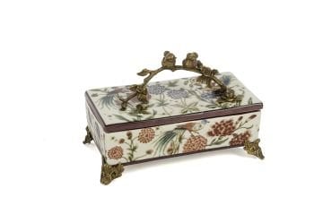 Kuş Desenli Dekoratif Takı Kutusu 19x12cm