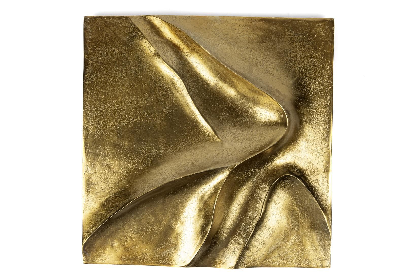 Gold Wavy Duvar Objesi 41x41x6cm