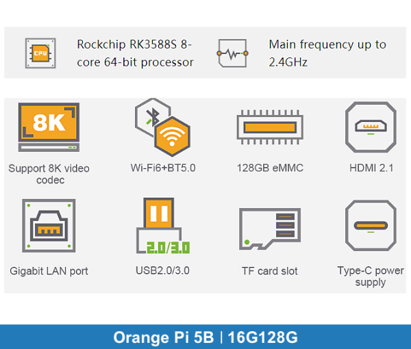 Orange Pi 5B | 16G128G