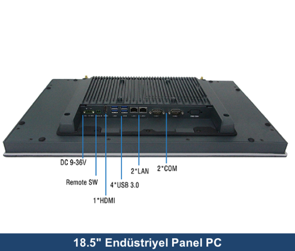 ALAD-K1820T Intel Celeron 3855U 4GB 120GB SSD Freedos 18.5'' All In One Endüstriyel Panel PC