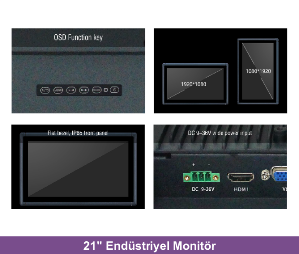 ALAD-211T 21.5'' Endüstriyel Dokunmatik LCD Monitör