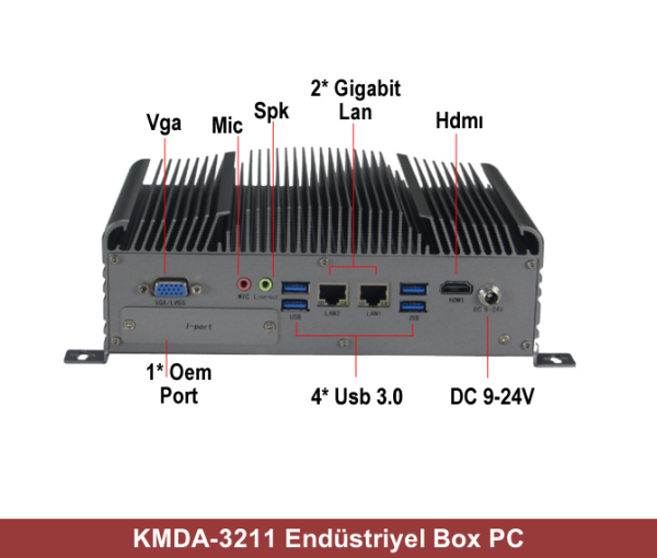 KMDA-3211 Intel Core i5-6500U 8GB 120GB SSD Freedos Endüstriyel Mini PC
