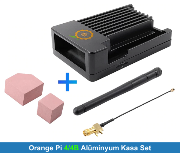 Orange Pi 4 LTS Alüminyum Kasa Set