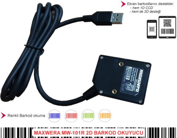 MW-101R 2D Barkod Okuyucu-USB