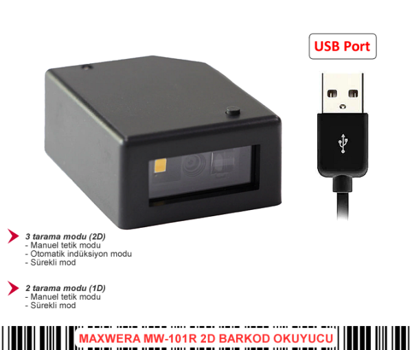 MW-101R 2D Barkod Okuyucu-USB