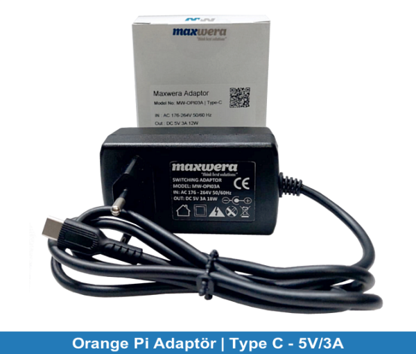 Orange Pi Adaptör 5V-3A | Type-C