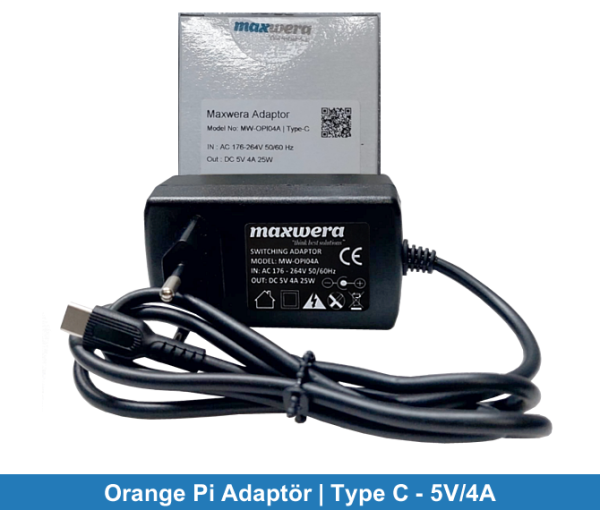 Orange Pi Adaptör 5V-4A | Type-C