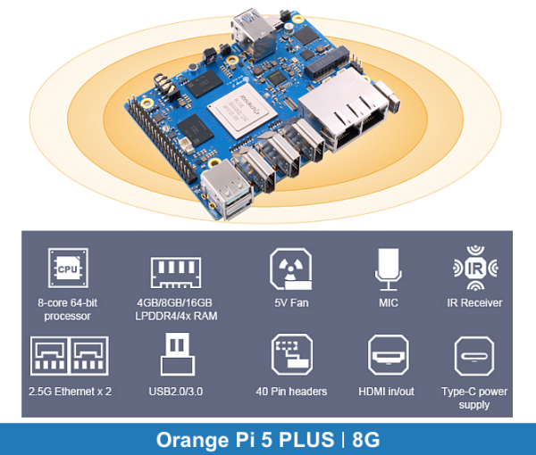 Orange Pi 5 PLUS | 8GB