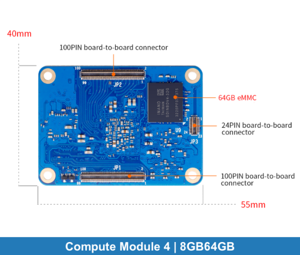 Orange Pi Compute Module 4 | 8GB-64GB