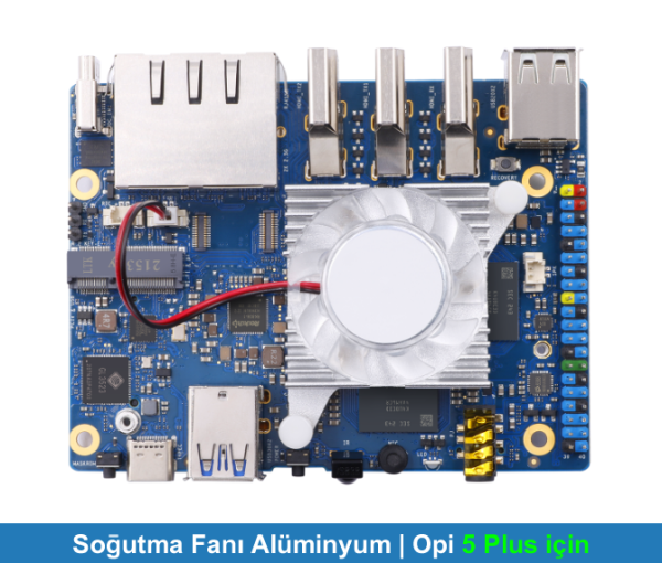 Orange Pi Soğutma Fanı Alüminyum | Opi 5 Plus için