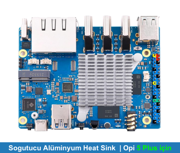 Orange Pi Soğutucu Alüminyum Heat Sink | Opi 5 Plus için