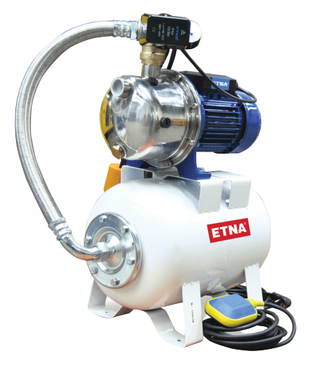 ETNA JET INOX 100-50WS (4Kat-4Daire) - 50lt. Tanklı Komple Paslanmaz Çelik Hidrofor