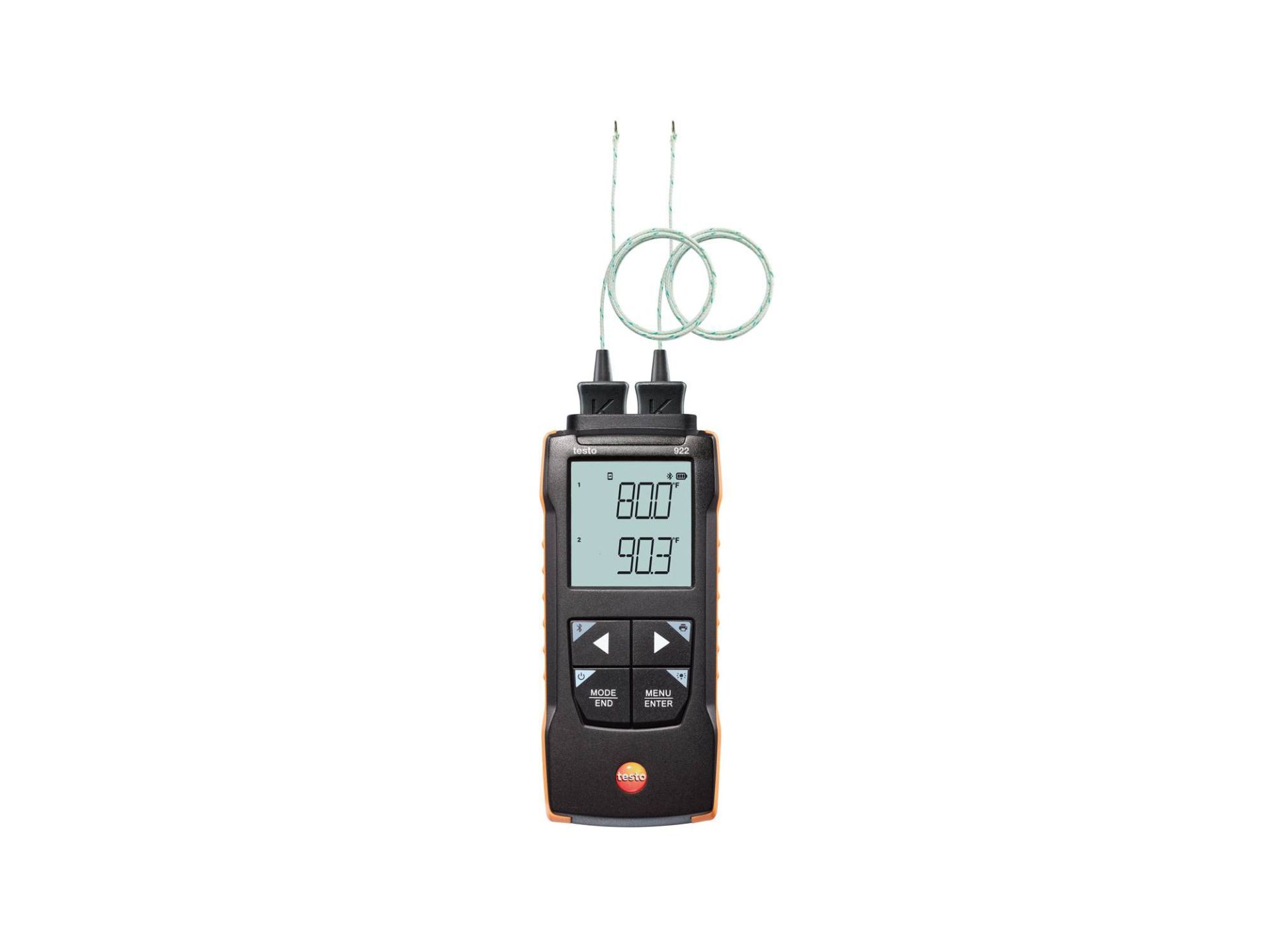 Testo 922 - App bağlantılı, TC K Tipi için fark sıcaklık ölçer