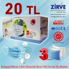 Telli Tek Kullanımlık Maske