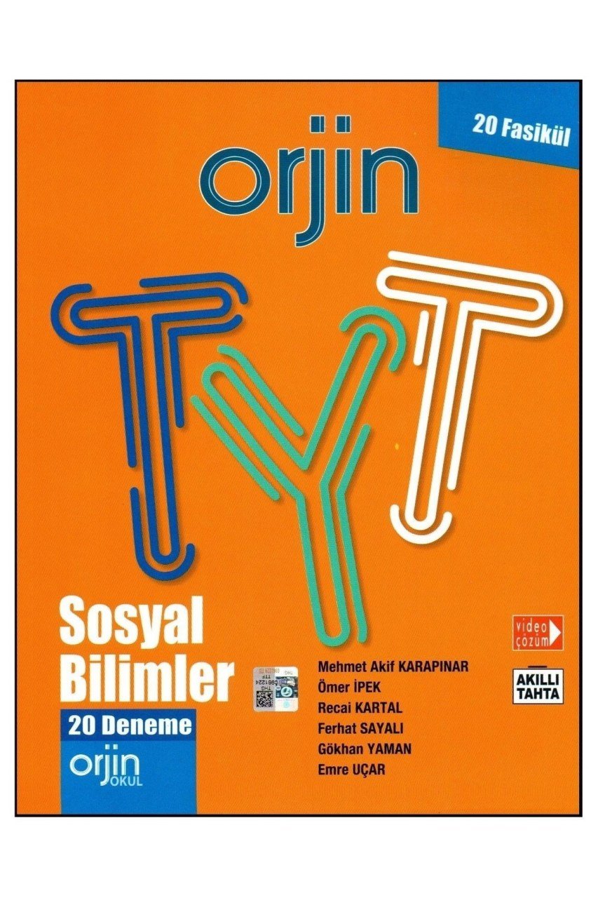 Orjin Tyt Sosyal Bilimler Denemeleri 20 Deneme