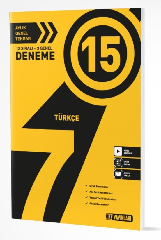 Hız Yayınları 7. Sınıf Türkçe 15 Deneme