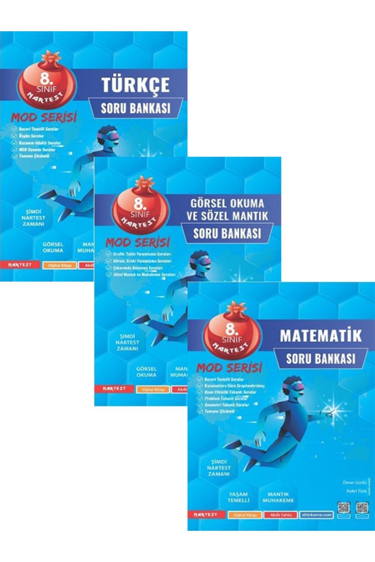 8. Sınıf Mod Türkçe-sözel Mantık- Matematik Soru Bankası (3lü Set)