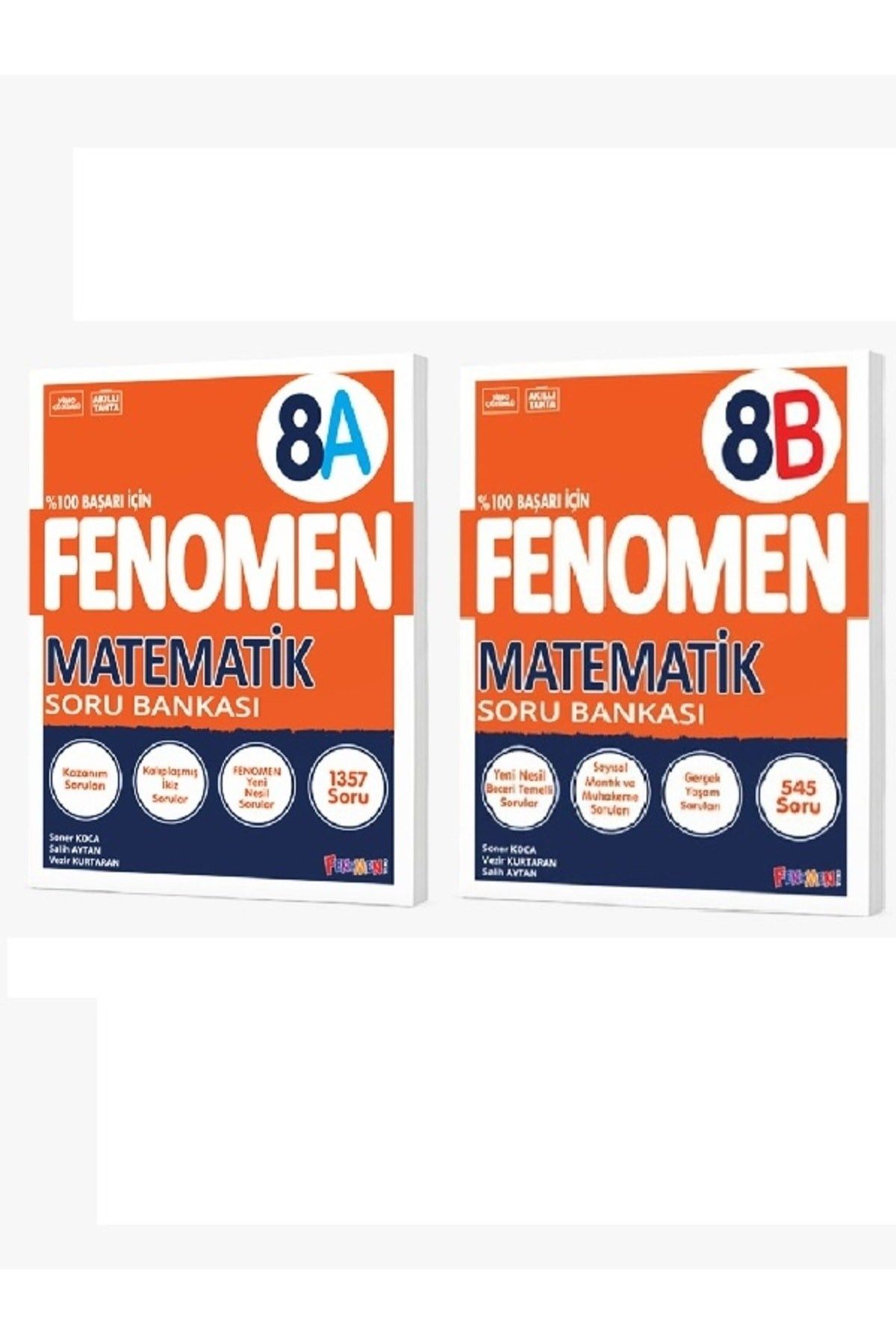 8. Sınıf LGS Matematik (A) - Matematik (B) Soru Bankası Seti (2 Kitap)