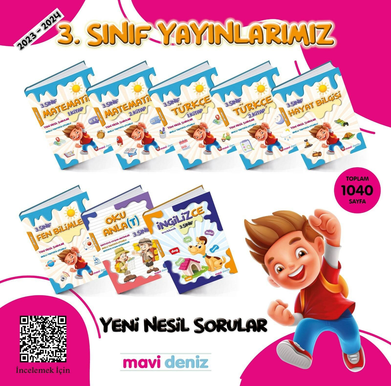 Mavi Deniz Yayınları 3.Sınıf  8'li Tam Set