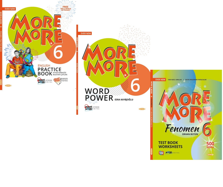 Kurmay More And More 6. Sınıf İngilizce 3'lü Set(Practıce-Wordpower- testbook)