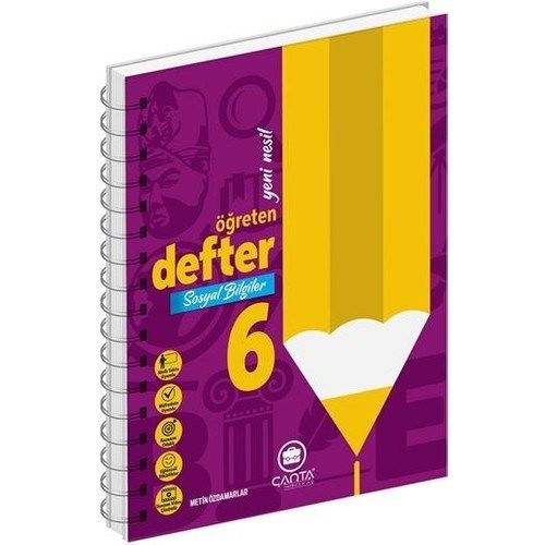 Çanta Yayınları 6. Sınıf Sosyal Bilgiler Öğreten Defter