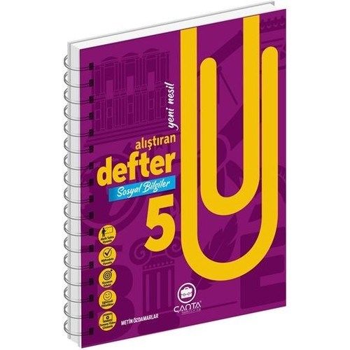 Çanta Yayınları 5. Sınıf Sosyal Bilgiler Alıştıran Defter