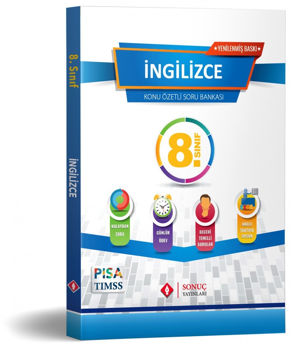 Sonuç Yayınları 8. Sınıf İngilizce Konu Özetli Soru Bankası