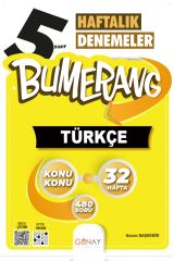 Günay Yayınları 5.sınıf Bumerang 32 Haftalık Türkçe Soru Bankası
