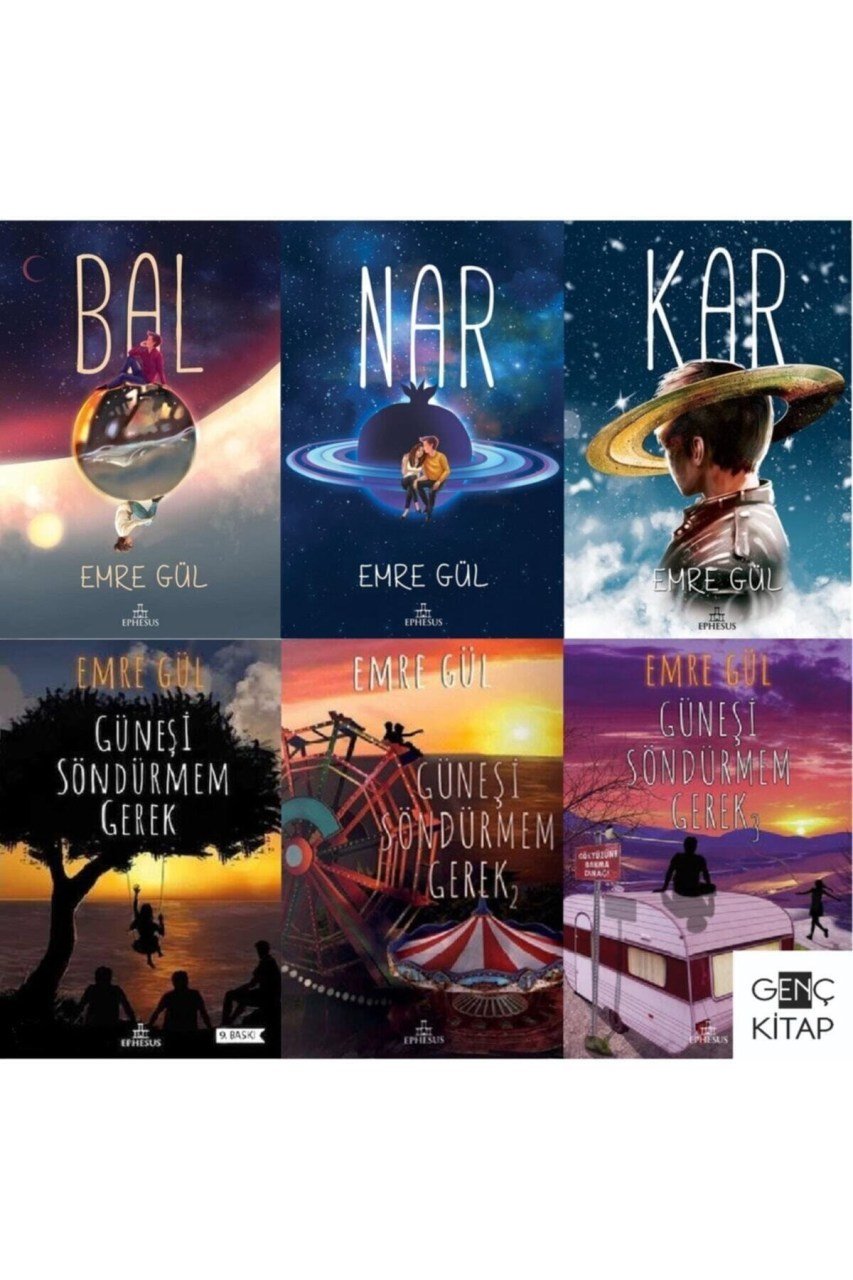 Emre Gül 6 Kitap Set Ciltli Bal Nar Kar Güneşi Söndürmem Gerek