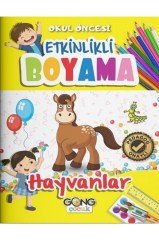 Gong Çocuk Okul Öncesi Etkinlikli Boyama 3-7 Yaş 5 Kitap Set Gong Çocuk