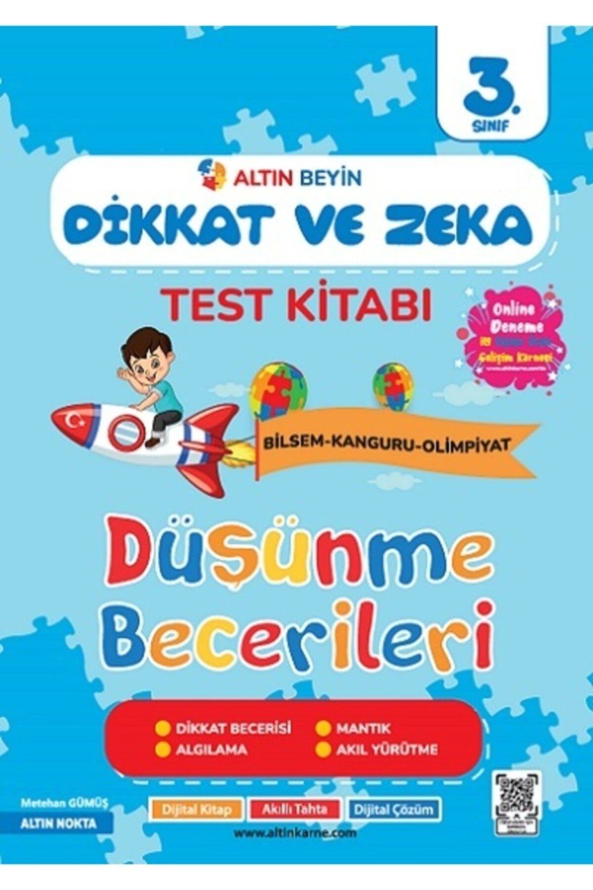 3. Sınıf Altın Beyin Dikkat Ve Zeka Kitabı